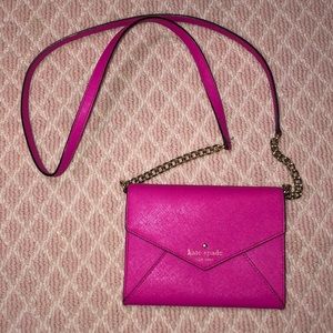 Kate Spade clutch with detachable gold chain/strap